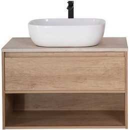 Тумба подвесная со столешницей BelBagno Kraft 90 см KRAFT-900-1C-SO-RNN+KEP-90-MCO фото 