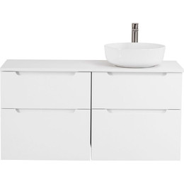 Тумба подвесная со столешницей BelBagno Etna 120 см ETNA-H60-600-2C-SO-BL-P+EK-120-AS-BL-R, Цвет фасада: Bianco Lucido фото 