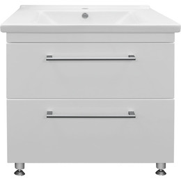 Тумба напольная с раковиной Стиль Модерн 80/2 см, белый фото 