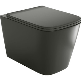 Унитаз подвесной безободковый Grossman Color GR-4441BMS с крышкой микролифт, черный фото 