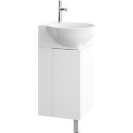 Тумба напольная с раковиной Aqwella Porto 45 см POR0104WW, белый, Цвет фасада: белый фото 