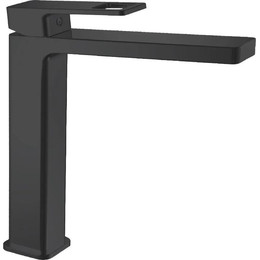 Смеситель для раковины высокий Haiba HB11615-7, чёрный матовый фото 