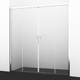 Душевая дверь WasserKraft Lippe 160 см 45S45, серебристый/прозрачное фото 