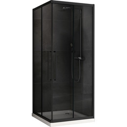 Душевое ограждение Abber Schwarzer Diamant 90x90 см AG02090BDTH, чёрный/тонированное фото 