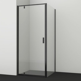Душевое ограждение WasserKraft Elbe 80x80 см 74P02, чёрный/прозрачное фото 