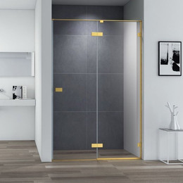 Душевая дверь Cezares Bellagio B-12 100 см (стекло 8 мм), золото/прозрачное фото 