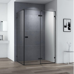 Душевое ограждение Cezares Bellagio AH-1 100х80 см (стекло 8 мм), черный/прозрачное фото 