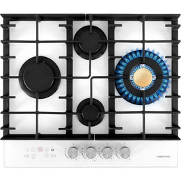 Газовая варочная поверхность Hiberg VM 6145 W (белое стекло) фото 