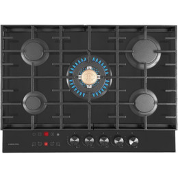 Газовая варочная поверхность Hiberg VM 7155 B (чёрное стекло) фото 