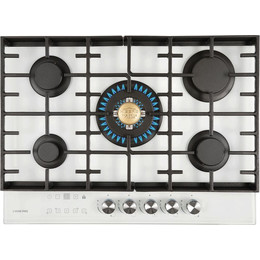 Газовая варочная поверхность Hiberg VM 7155 W (белое стекло) фото 