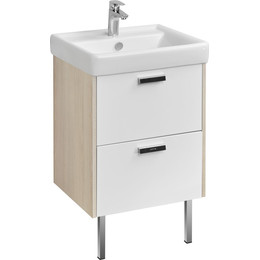 Тумба напольная с раковиной Акватон Йорк 55 см 1A1705K1YOAV0, белый/ясень фабрик фото 