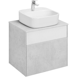 Тумба подвесная с раковиной Акватон Марбл 60 см 1A2761K1MH4C0 (раковина Одри) слэйт фото 