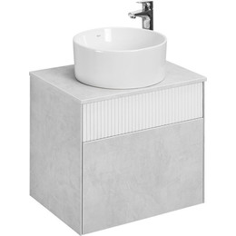 Тумба подвесная с раковиной Акватон Марбл 60 см 1A2761K2MH4C0 (раковина Mila 40) слэйт фото 