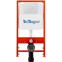 Инсталляция для унитаза BelBagno BB026/BB082BL (кнопка смыва белый глянцевый) фото 
