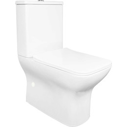 Унитаз-компакт безободковый Azario Fresco AZ-8302 с тонкой крышкой микролифт фото 