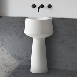 Раковина напольная Abber Stein 50 см AS2508, белый матовый фото 