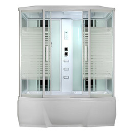 Гидробокс Loranto Selak CS 78-4 170х85х215, белый/прозрачное/узор фото 