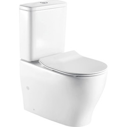 Унитаз-компакт безободковый Azario Maro AZ-2154 с тонкой крышкой микролифт фото 