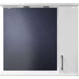 Зеркало-шкаф Стиль Модерн 80 см R, белый фото 