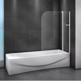 Шторка для ванны Cezares 100 см RELAX-V-11-100/140-P-Bi-R, хром/рифленое фото 