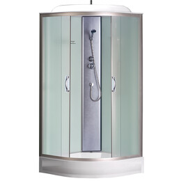 Душевая кабина Loranto CS-6611 F 100х100 см, хром/матовое фото 