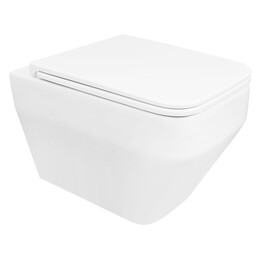 Унитаз подвесной безободковый Azario Moneo AZ-0062 с тонкой крышкой микролифт фото 