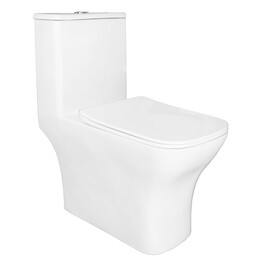 Унитаз-моноблок безободковый Azario Lodi AZ-8617 с крышкой микролифт фото 