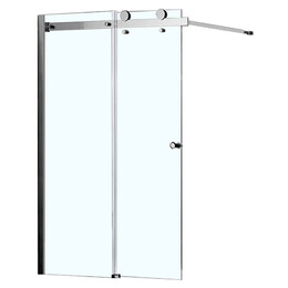 Шторка для ванны Azario Carleon 100х150 см, хром/прозрачное фото 