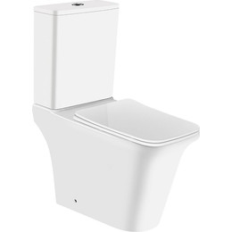 Унитаз-компакт безободковый Azario Avero AZ-3121 с крышкой микролифт фото 