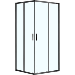 Душевое ограждение Azario Milton 90х90 см AZ-ND1142 900 Black, черный/прозрачное фото 