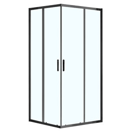 Душевое ограждение Azario Milton 90х90 см AZ-ND1142 900 Black, черный/прозрачное фото 