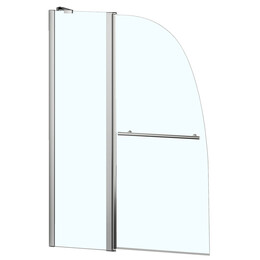 Шторка для ванны AZARIO AZ-142TB 100х140 см, хром/прозрачное фото 