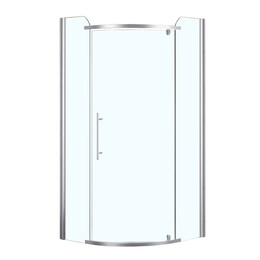 Душевое ограждение Azario Edmonton 90х90 см AZ-NNC2231 900 (стекло 8 мм) хром/прозрачное фото 