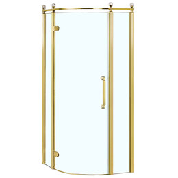 Душевое ограждение Azario Ontario AZ-NBB2231-L 90х90 см (стекло 8 мм) золото/прозрачное фото 