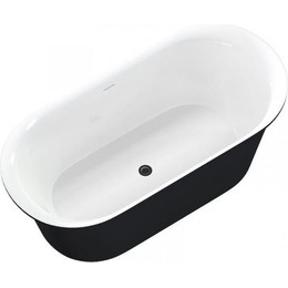 Ванна отдельностоящая Aquanet Family Smart 170х78 см 88778-GW-MB, чёрный глянцевый фото 