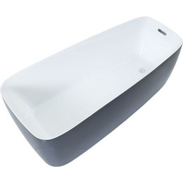 Ванна отдельностоящая Aquanet Family Trend 170х78 см 90778-MW-MB, чёрный матовый фото 