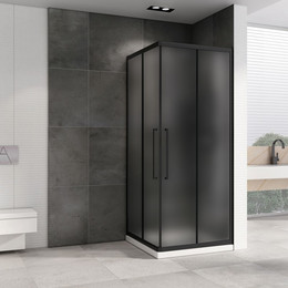 Душевое ограждение Abber Schwarzer Diamant 80x80 см AG02080BMH, чёрный/матовый фото 