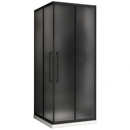 Душевое ограждение Abber Schwarzer Diamant 100x100 см AG02100BMH, чёрный/матовый фото 