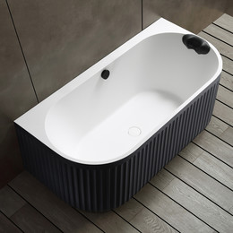 Ванна акриловая Abber Leipzig 170x80 см AM9916BW, чёрно-белый матовый фото 