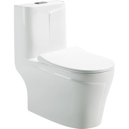 Унитаз-моноблок безободковый Sole Status с тонкой крышкой микролифт фото 