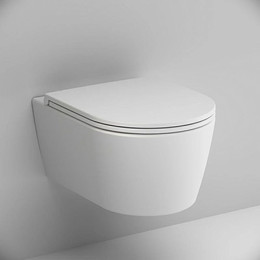 Унитаз подвесной безободковый Am.Pm Func C8F1700MWSC с крышкой микролифт фото 