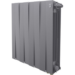 Радиатор Royal Thermo PianoForte 500 Silver Satin VDR80 640х590 мм (8 секций) фото 