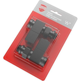 Вентиль для радиатора прямой Royal Thermo Cube 1/2" RTE 56.0006, чёрный фото 