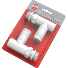 Вентиль для радиатора прямой Royal Thermo Piano 1/2" RTE 56.0010, белый фото 