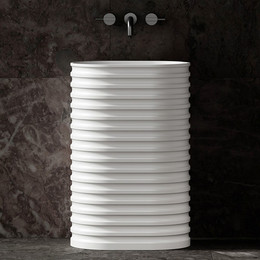 Раковина напольная Abber Stein 58 см AS2550-H, белый матовый фото 