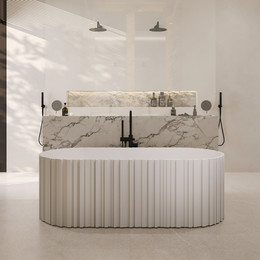 Ванна отдельностоящая Abber Stein 170x75 см AS9653, белый матовый фото 