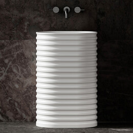 Раковина напольная Abber Stein 58 см AS2550-H, белый матовый фото 