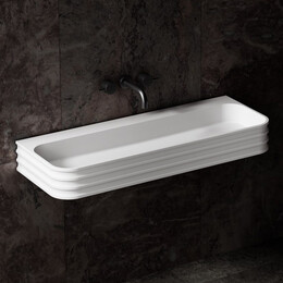 Раковина подвесная Abber Stein 80 см AS2651-0.8, белый матовый фото 