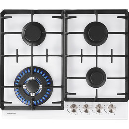 Газовая варочная поверхность NordFrost HM 6042 W (белое стекло) фото 