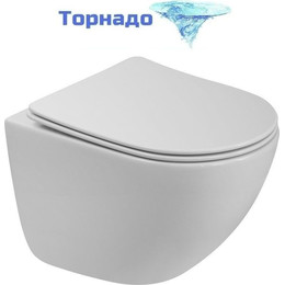 Унитаз подвесной безободковый BelBagno Amanda-Tor BB051CH-TOR-FC (Система смыва торнадо) фото 